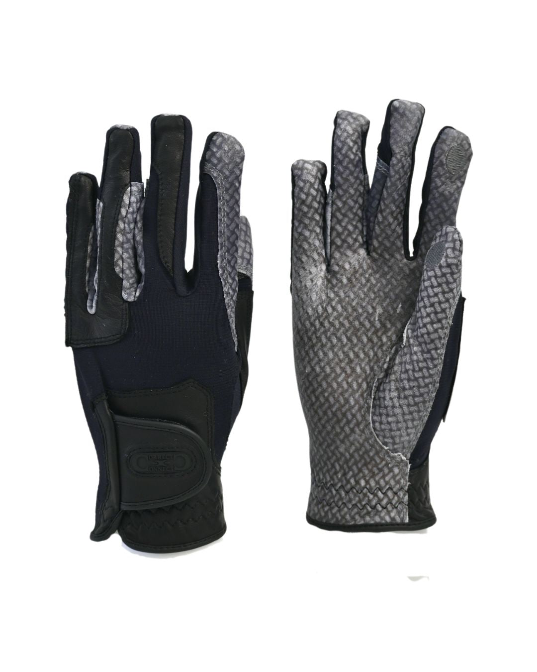 Oil-Tac Copper Tech™️ Leather Premium Riding Glove in Black