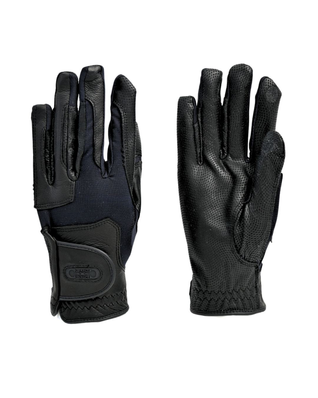 Tackified Copper Tech™️ Leather Premium Riding Glove in Black