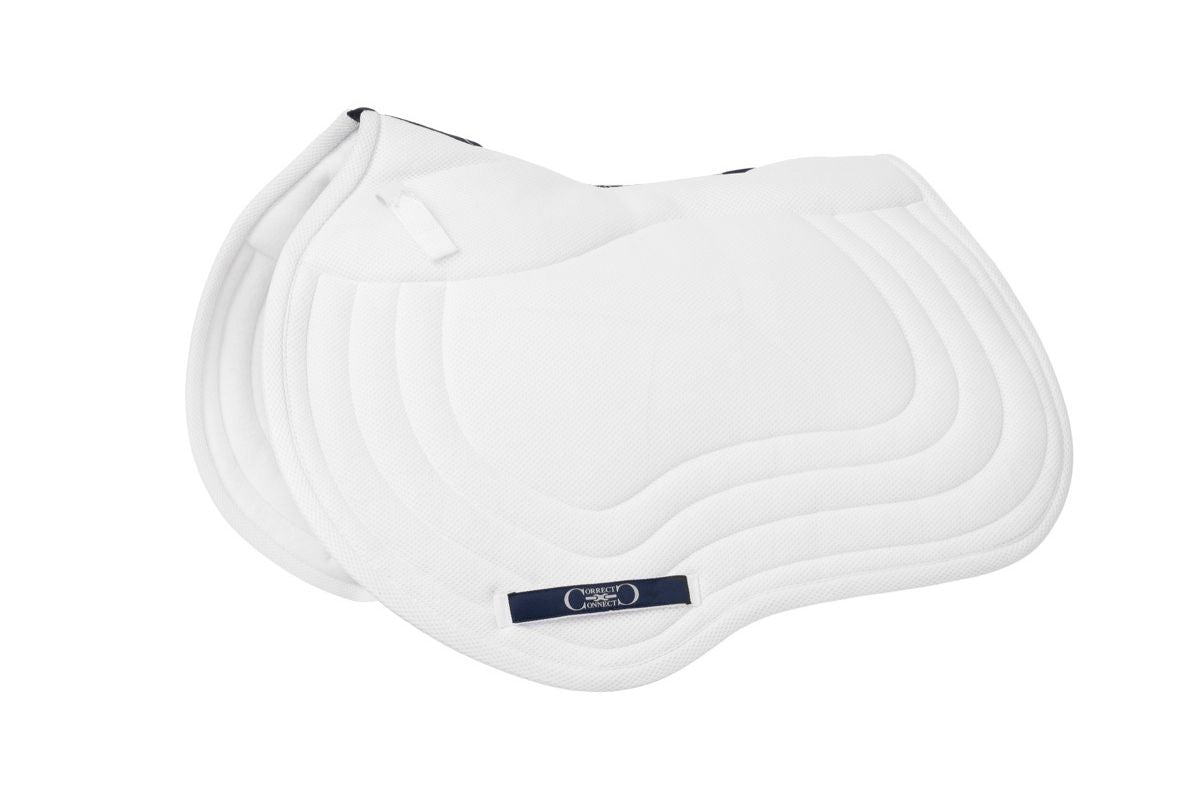General Purpose Mesh Saddle Pad with Quick Dry Cotton Lining in Navy, White, or Black