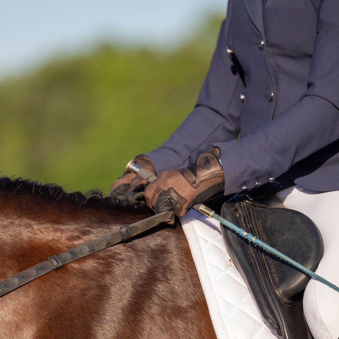 Tackified Copper Tech™️ Leather Premium Riding Glove in Brown