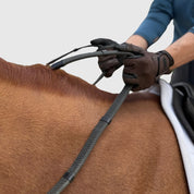 Super Grip Reins -Heavy Rubber Rein for Ultimate Grip- Hand Stops 5" (13cm) Apart