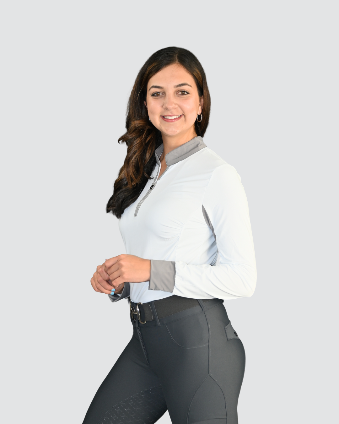 Slate Grey Just Right Summer Breeches + Free Bit Belt