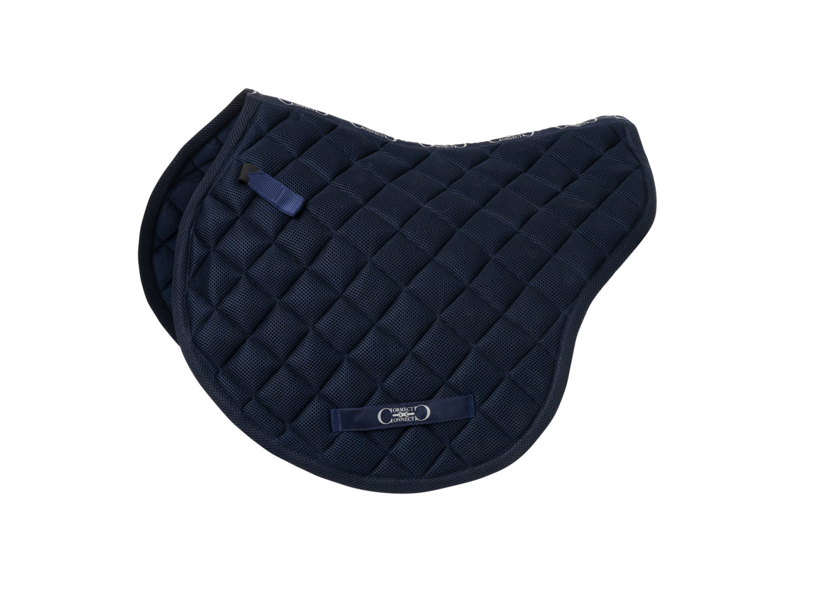 Contour Jump Mesh Saddle Pad with Quick Dry Cotton Lining in Navy, White or Black