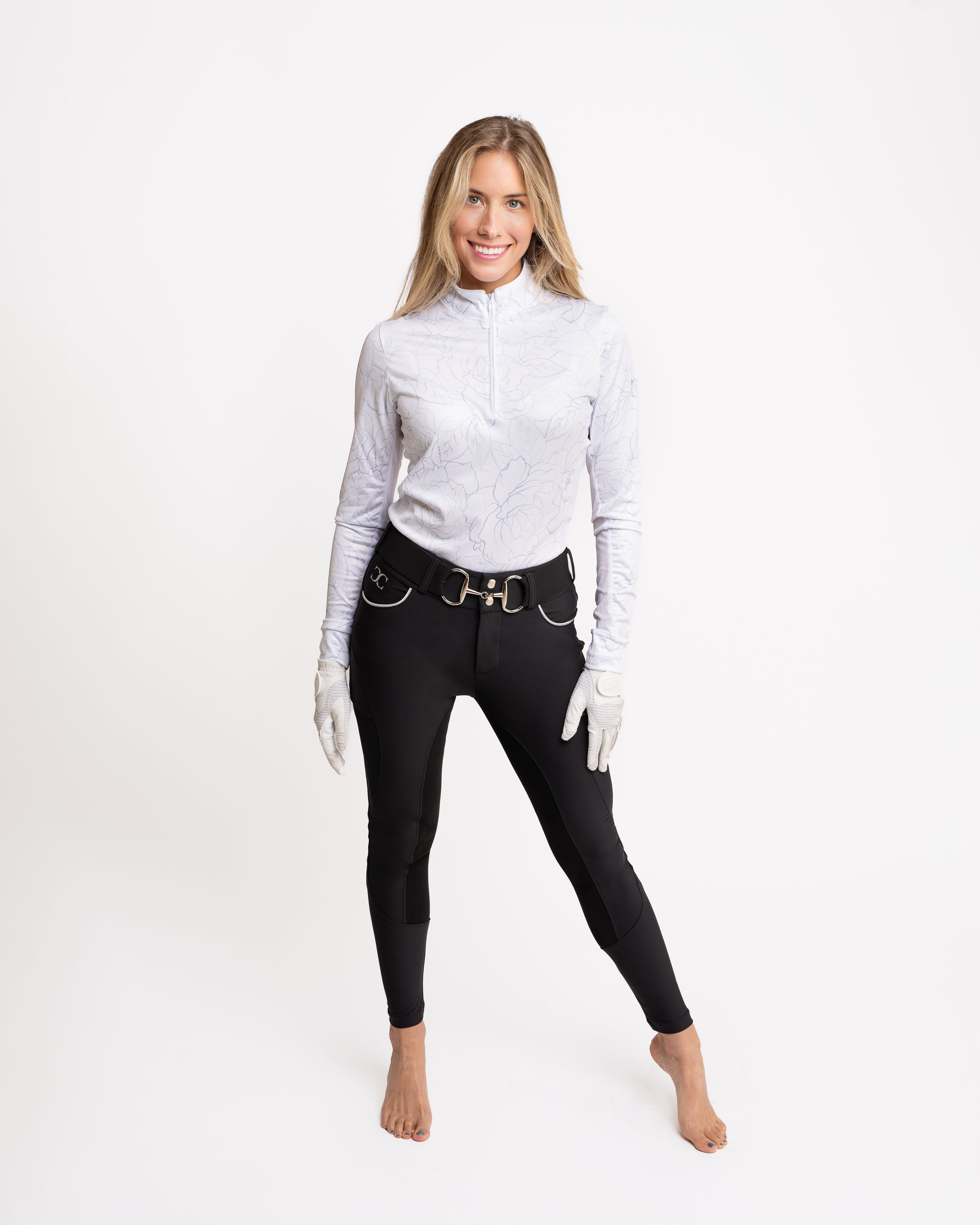 Black Breech with Suede Seat