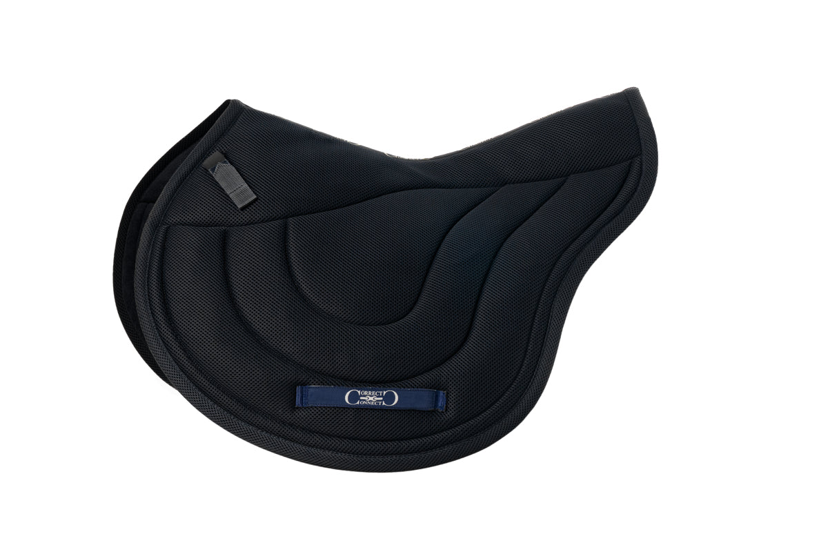 Dressage Mesh Saddle Pad with Quick Dry Cotton Lining in Navy, White or Black