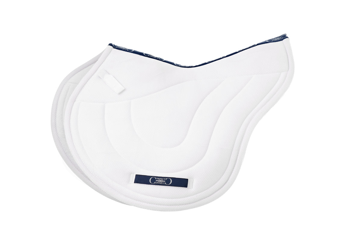 Contour Jump Mesh Saddle Pad with Quick Dry Cotton Lining in Navy, White or Black