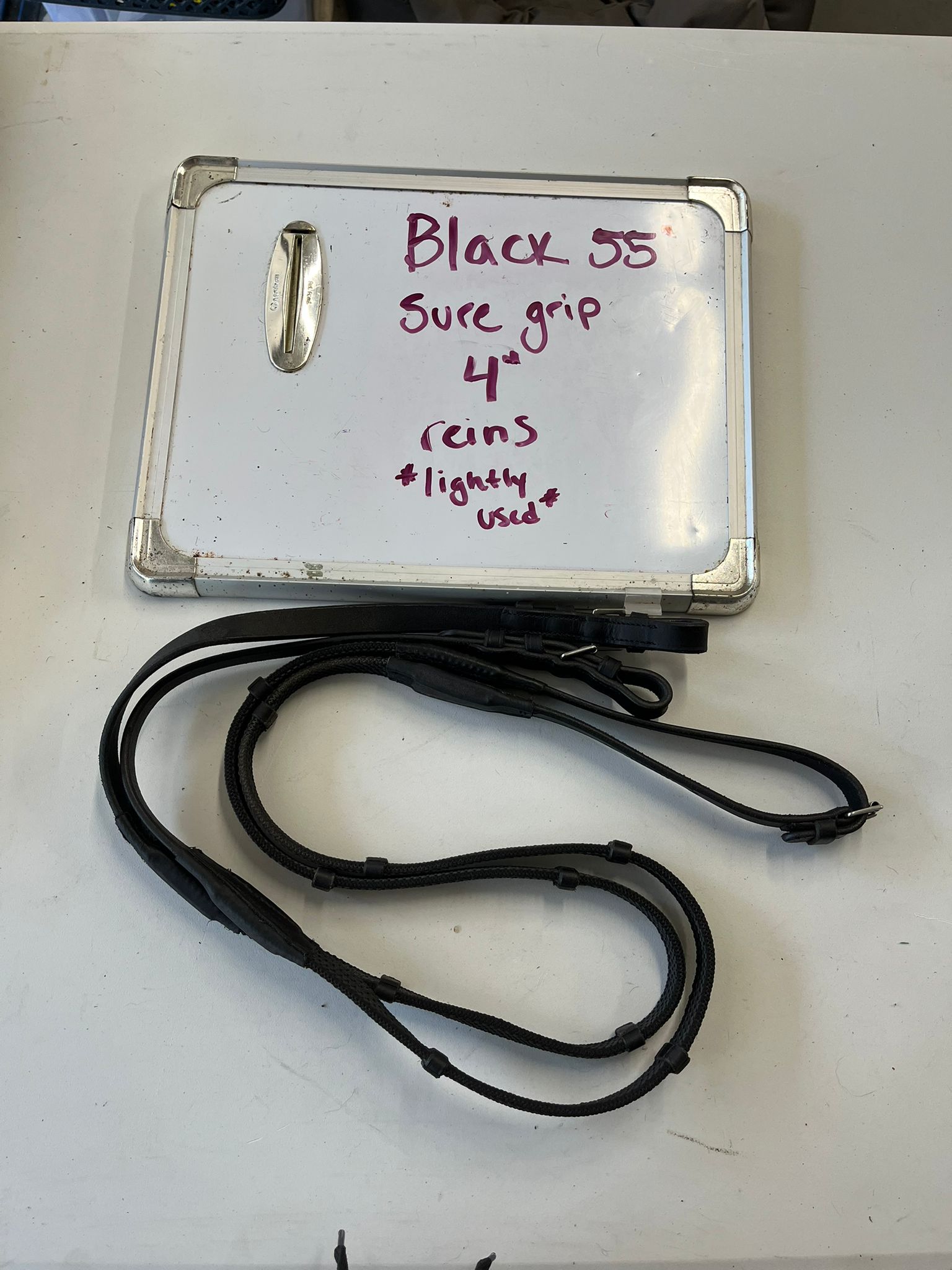 CLEARANCE Black 55" Sure Grip Reins