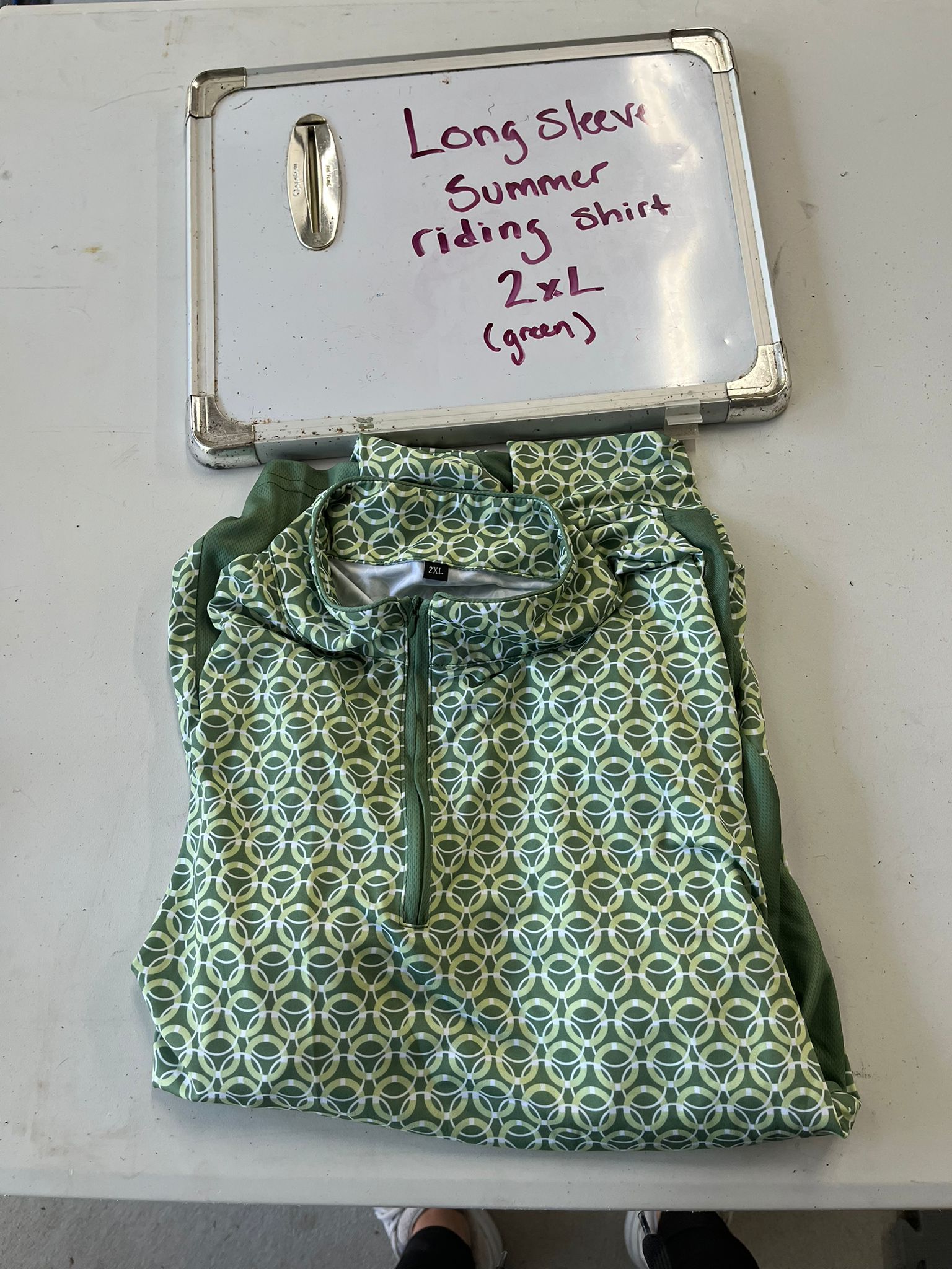 CLEARANCE 2XL Green summer Riding Shirt