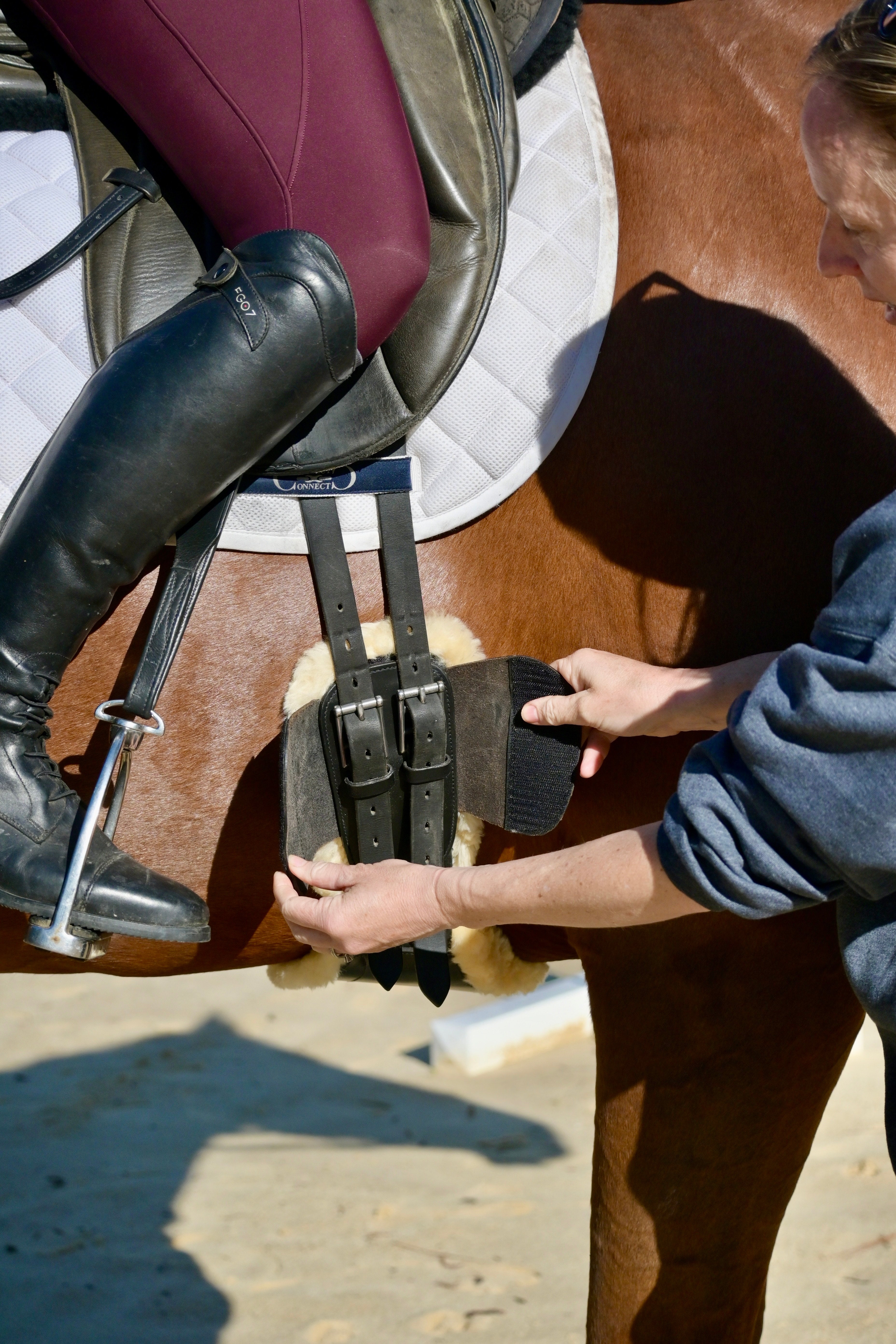 Genuine Sheepskin Pads for Short Comfort Girth