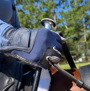 Oil-Tac Copper Tech™️ Leather Premium Riding Glove in Navy