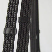 Sure Grip Rubber Reins with 4" Rein Stops-Superb Slim Rubber Woven Grip